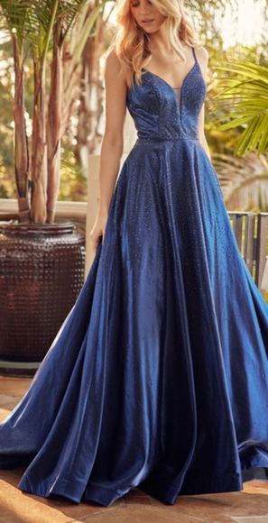 Navy or red New formal evening ball gown blue or red - Picture 5 of 9